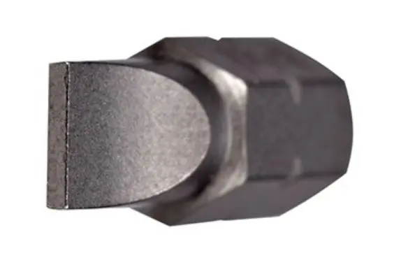 1" Slotted Standard 1/4" Hex Shank Insert Bits 1