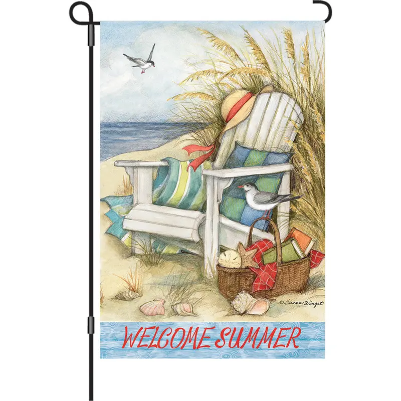 13 In. Elite Oversized Garden Flag - Beach Chair 1