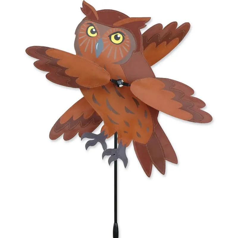 17 In. Whirligig Spinner - Brown Owl 1