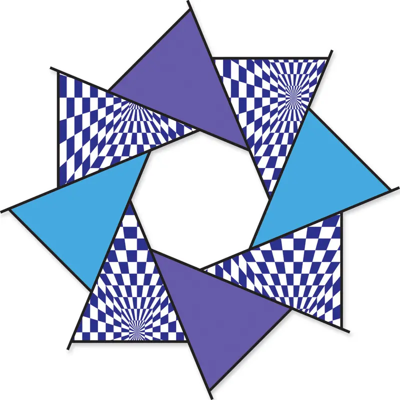 20 In. F-Stop Spinner For Kites And Line - Cool Op-Art 1