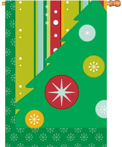 28 In. Flag - Retro Christmas 1