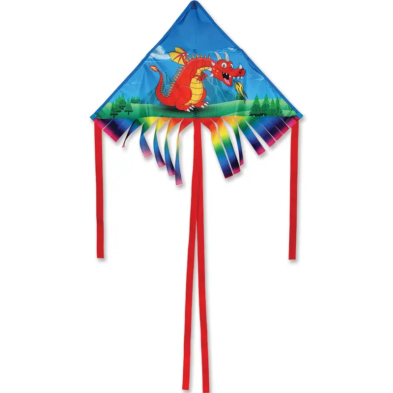 28 In. Fringe Delta Kite - Red Dragon 1