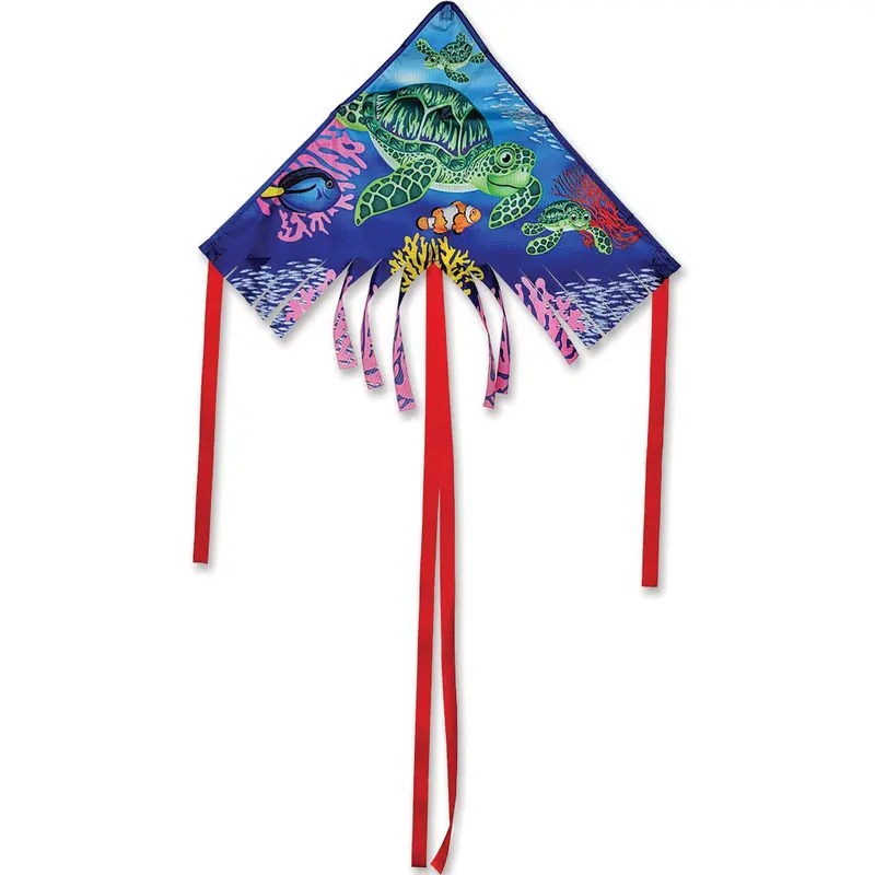 28 In. Fringe Delta Kite - Sea Turtle 1