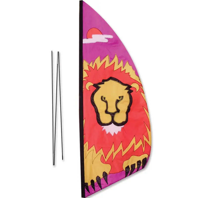 3.5 Ft. Recumbent Bike Feather Banner - Lion 1