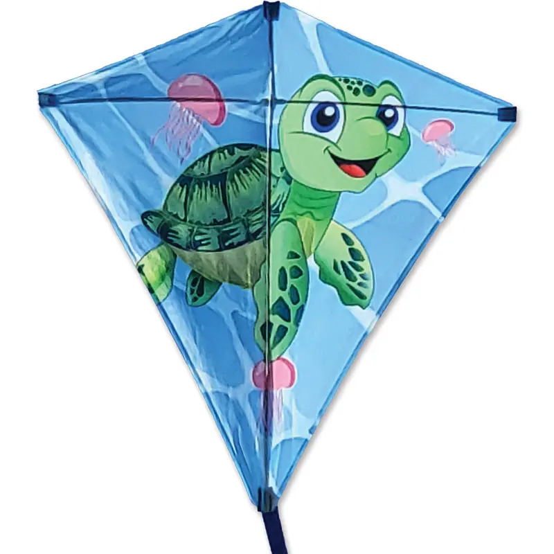 30 In. Diamond Kite - Cute Sea Turtle 1
