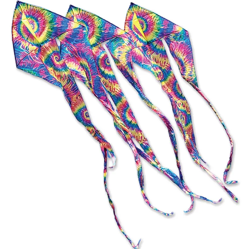 46 In. Flo-Train Delta Kite - Tie-Dye (3-Pack Kite Bundle) 1