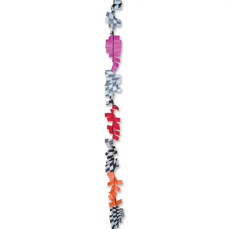 6 In. X 24 Ft. Fuzzi Tail - Rainbow Op-Art 1
