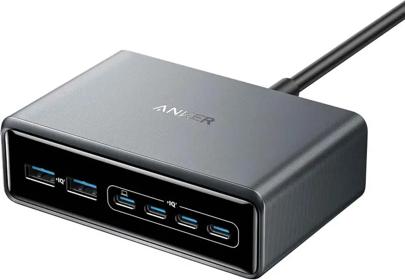 A2683v41 Anker Prime Charger (200W, 6 Ports, Gan) - Silver 1