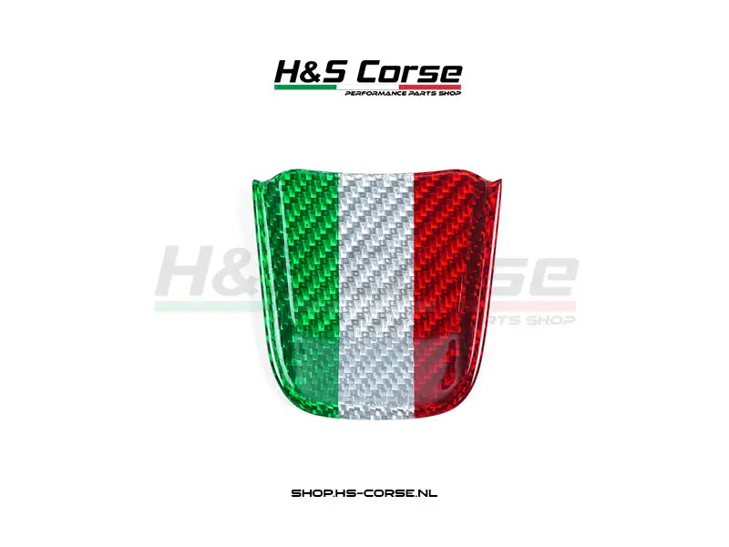 Abarth 500/595/695 - Carbon Stuurwiel Cover Italiaans 1
