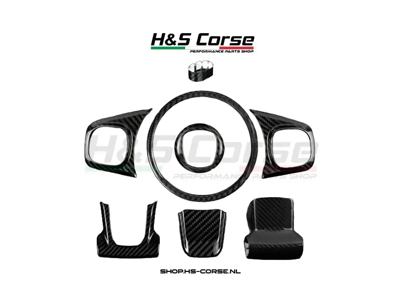 Abarth 500/595/695 - Stuurwiel Cover Kit Compleet 1