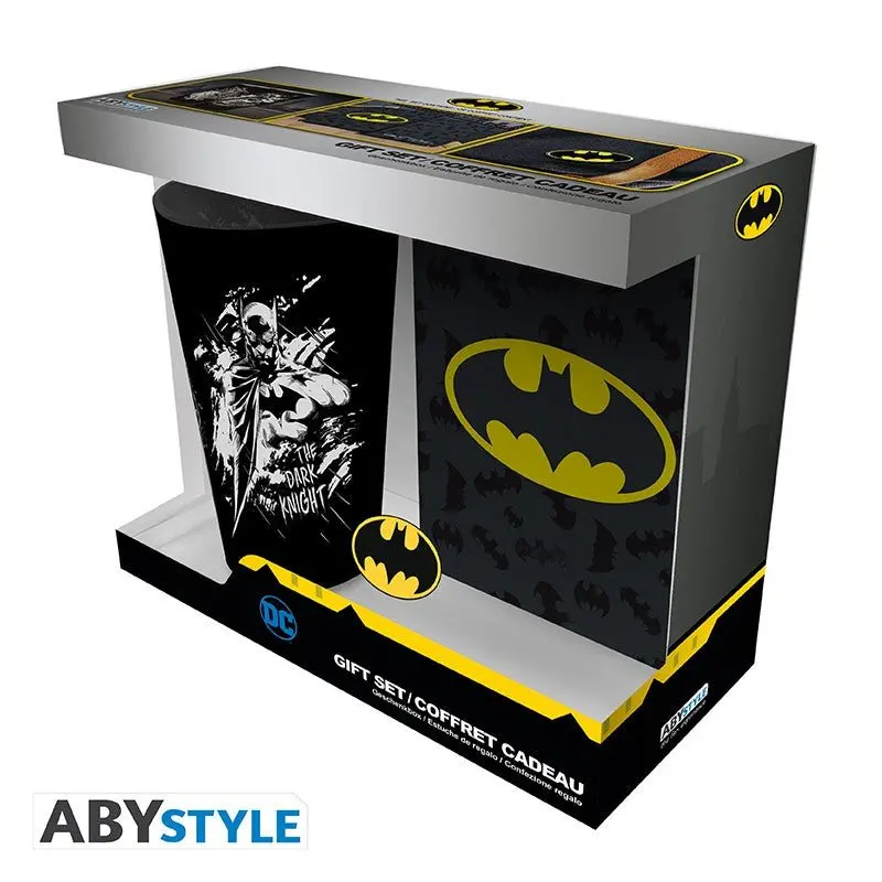Aby Gift Set: Dc Comics- Batman (Glass + Pin + Notebook) 1