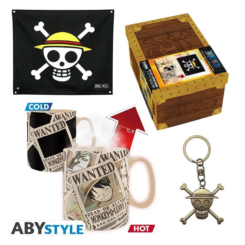 Aby Gift Set: One Piece- One Piece (Heat Reveal Mug + Keychain + Flag Premium) (Premium) 1