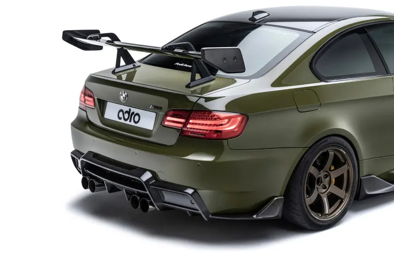 Adro - Premium Prepreg At-R1 Carbon Fiber Swan Neck Wing - Bmw E92 M3 1