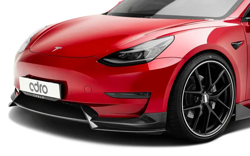 Adro - Premium Prepreg Carbon Fiber Front Lip - Tesla Model 3 1