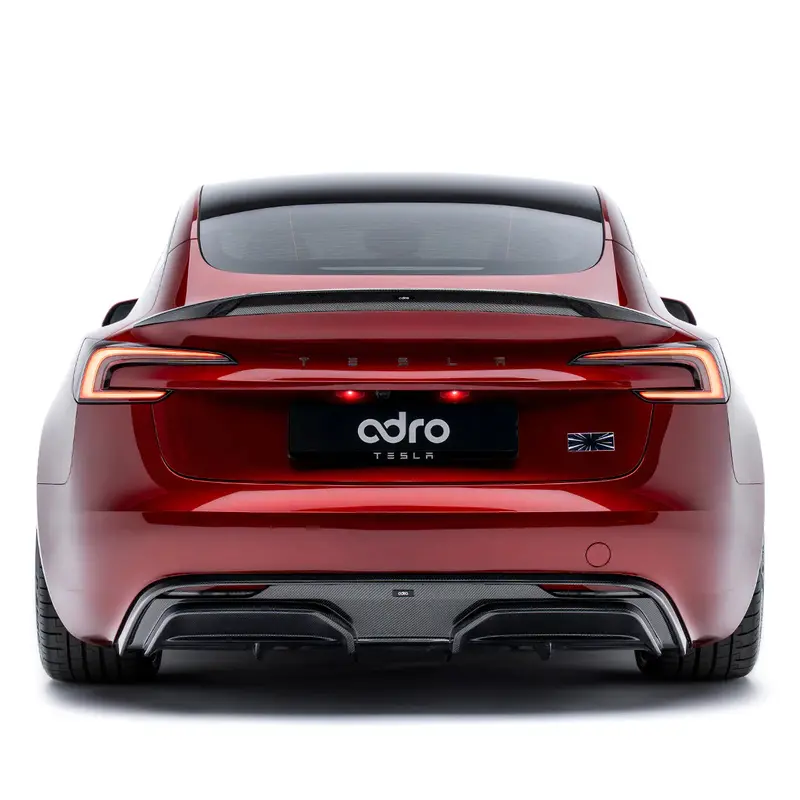 Adro - Premium Prepreg Carbon Fiber Rear Diffuser - Tesla Model 3 Highland Performance 1