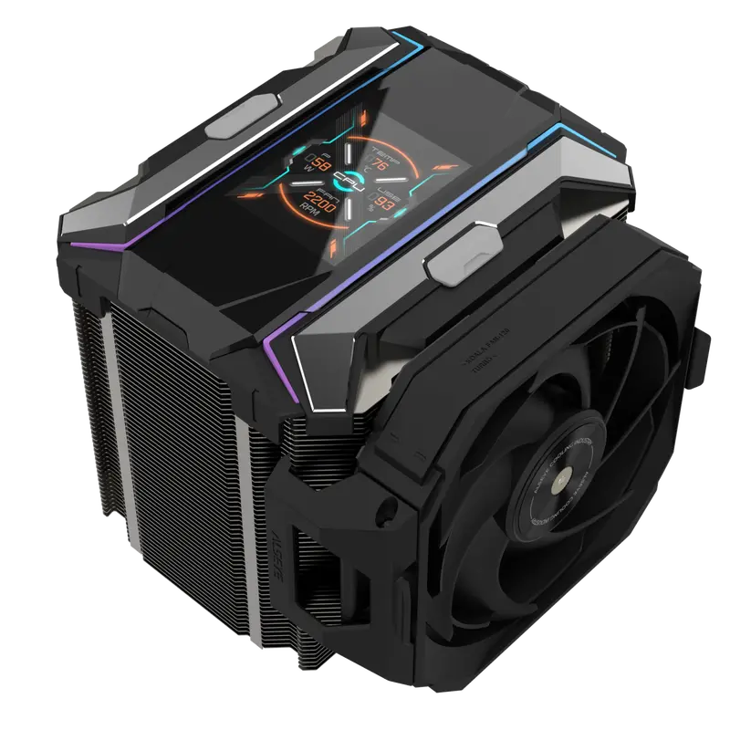 Alseye I600 Pro-W Air Fan Cooler, 300W Tdp, 2.83-Inch Screen, Black 1