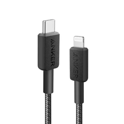 Anker 322 Usb-C To Lightning Cable Braided (1.8M/6Ft) -Black A81b6h11 1