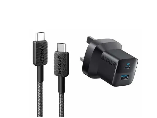 Anker 323 Charger With 322 Usb-C To Usb-C Cable (33W , 3Ft) -Black B2331k11 1