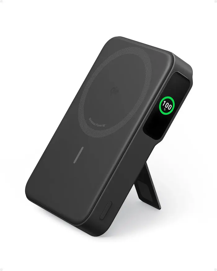 Anker Maggo Power Bank (10K) 15W Ultra-Fast Magnetic Charging With Smart Display - Black A1654h11 1