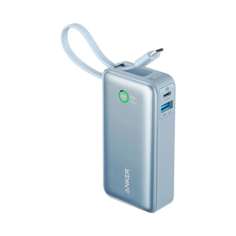 Anker Nano Power Bank (30W, Built-In Usb-C Cable) 10000 Pd - Blue A1259h31 1