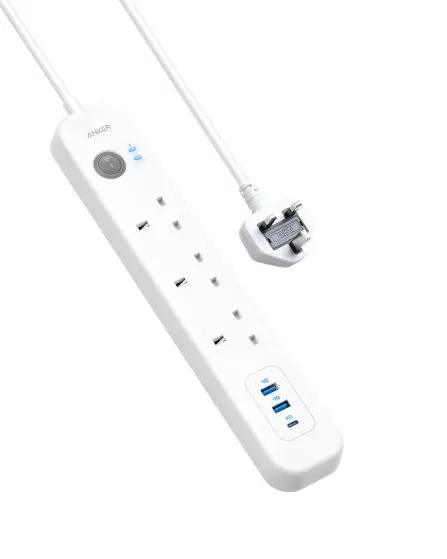 Anker Powerextend Usb-C 6-In-1 Powerstrip - White A9136k21 1