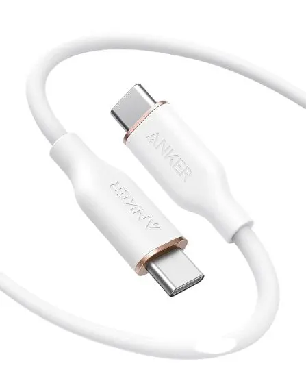 Anker Powerline Iii Flow Usb-C To Usb-C (1.8M/6Ft) -White A8553h21 1