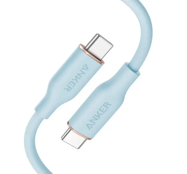 Anker Powerline Iii Flow Usb-C To Usb-C 100W (1.8M/6Ft) -Blue A8553h31 1