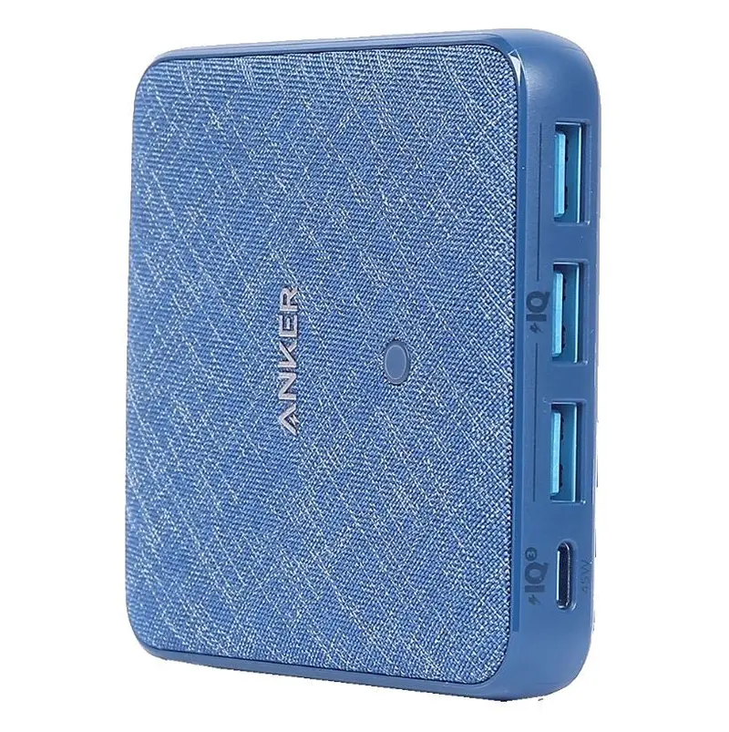 Anker Powerport Atom Iii Slim 4 Ports 65W & Piq 3 - Blue Fabric A2045k31 1