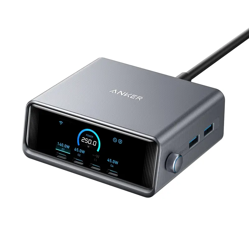 Anker Prime Charger (250W, 6 Ports, Ganprime) - Silver A2345241 1