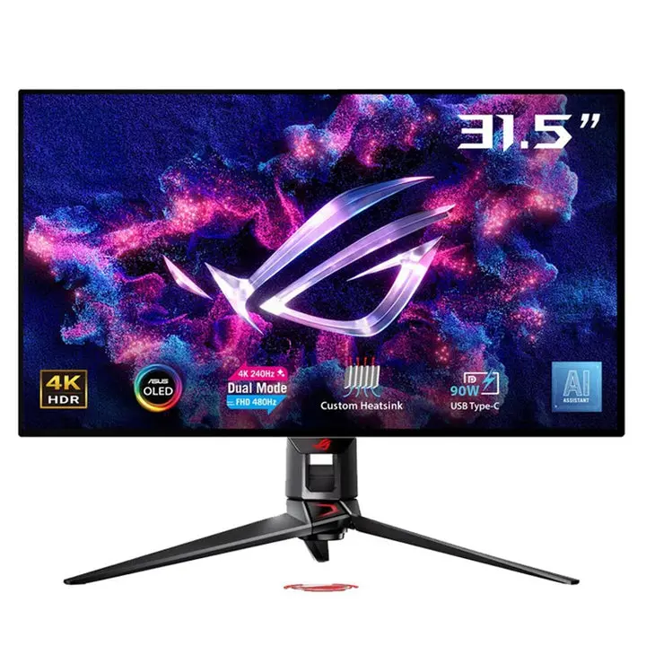 Asus Rog Swift Oled Model Pg32ucdp, 32" Dual Mode (4K 240Hz Or Fhd 480Hz Refresh Rate), 0.03Ms Response Time, 0.03Ms, Hdmi 2.1, Amd Freesync Premium Pro, G-Sync Flat Gaming Monitor - Black 1