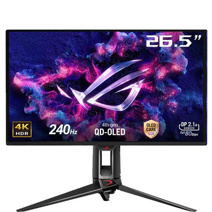 Asus Rog Swift Oled Pg27ucdm 27" 4K Qd-Oled, 240Hz Refresh Rate, 0.03Ms Response Time, Hdmi 2.1, Amd Freesync Premium Pro, G-Sync Compatible Gaming Monitor - Black 1