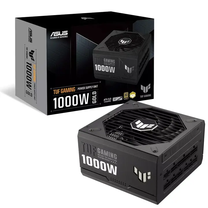 Asus Tuf Gaming 1000W, 80 Plus Gold, Fully Modular Gaming Power Supply, Black 1
