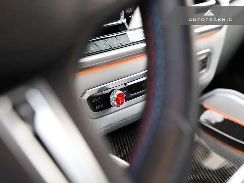 Autotecknic - Bright Red Audio Volume Button - Bmw F91/ F92/F93 M8 1