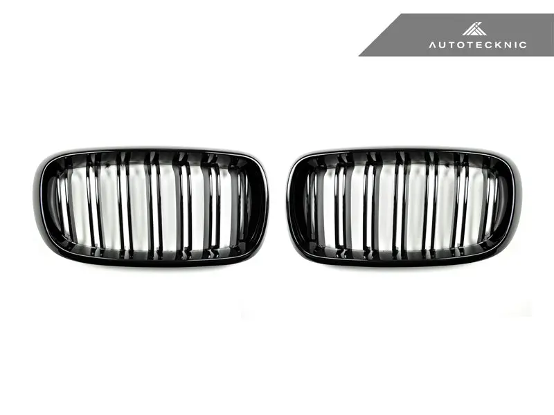 Autotecknic - Dual-Slats Gloss Black Front Grille Set - Bmw F85/F86 X5m/X6m 1