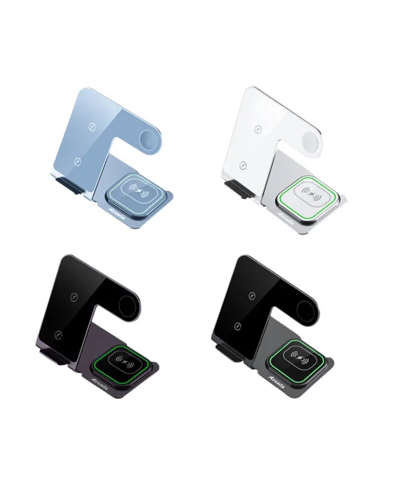 Azeada Pd-W19 Metal 3 In 1 Wireless Charger Stand 1