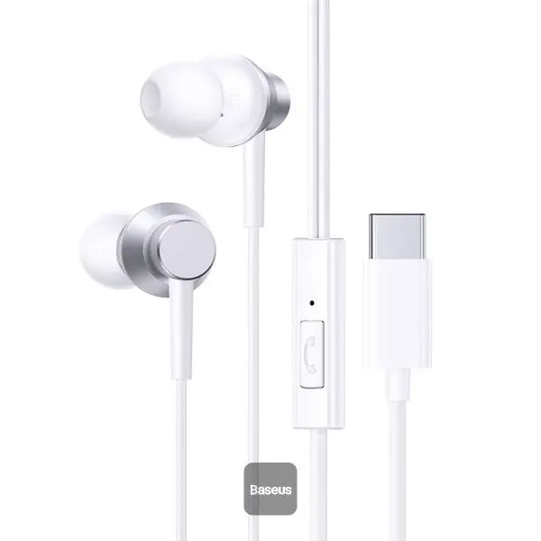 Baseus Encok Cz11 Wired Earphones - Moon White 1