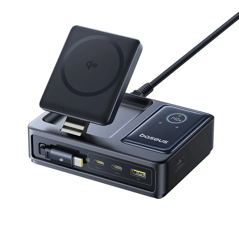 Baseus Nomos Qi2 5-In-1 Desktop Charger 140W - Cosmic Black 1