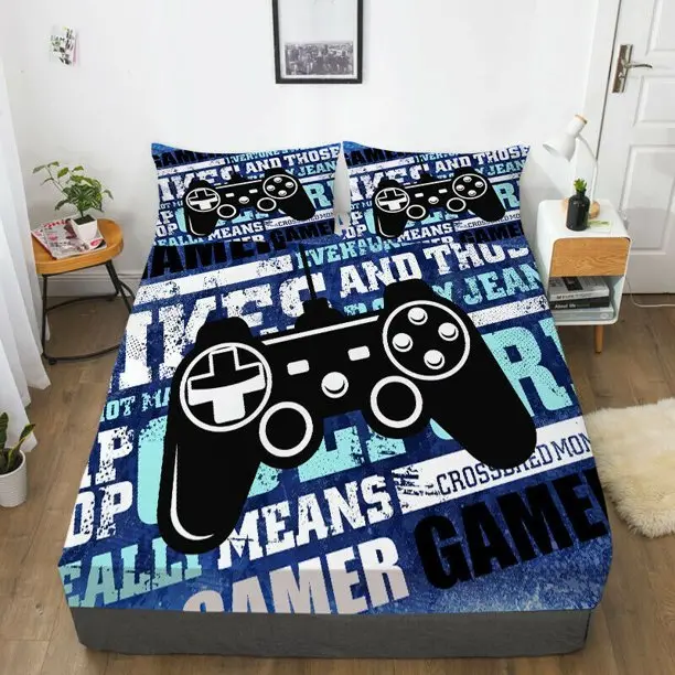 Bedding Cover With Pillowcase 3D Game Handle Printed Bedding Sheets 1