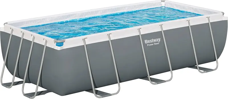Bestway 4.04M X 2.01M X 1.00M Rectangular Pool Set (Pool, Filter Pump(220-240V), Ladder, Chemconnect Dispenser, Compatible With Cartridge 58094(ⅱ)220-240V)  56441 1