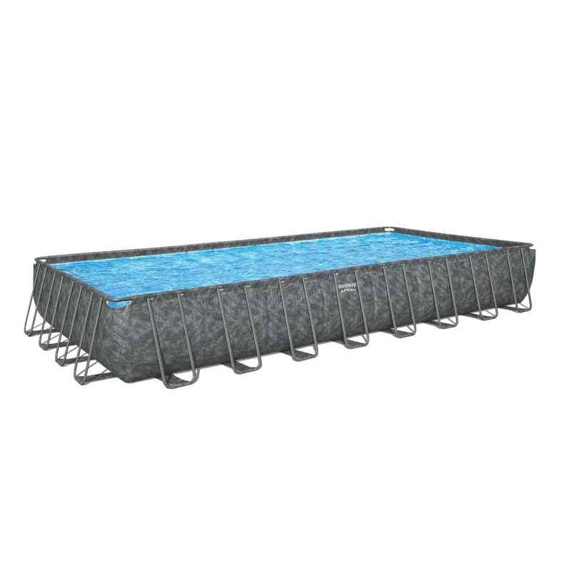 Bestway 9.56M X 4.88M X 1.32M Rectangular Pool Set (Pool, Sand Filter Pump (220-240V), Ladder, Cover, Polysphere, Pool Filtration Balls.)  561Kj 1