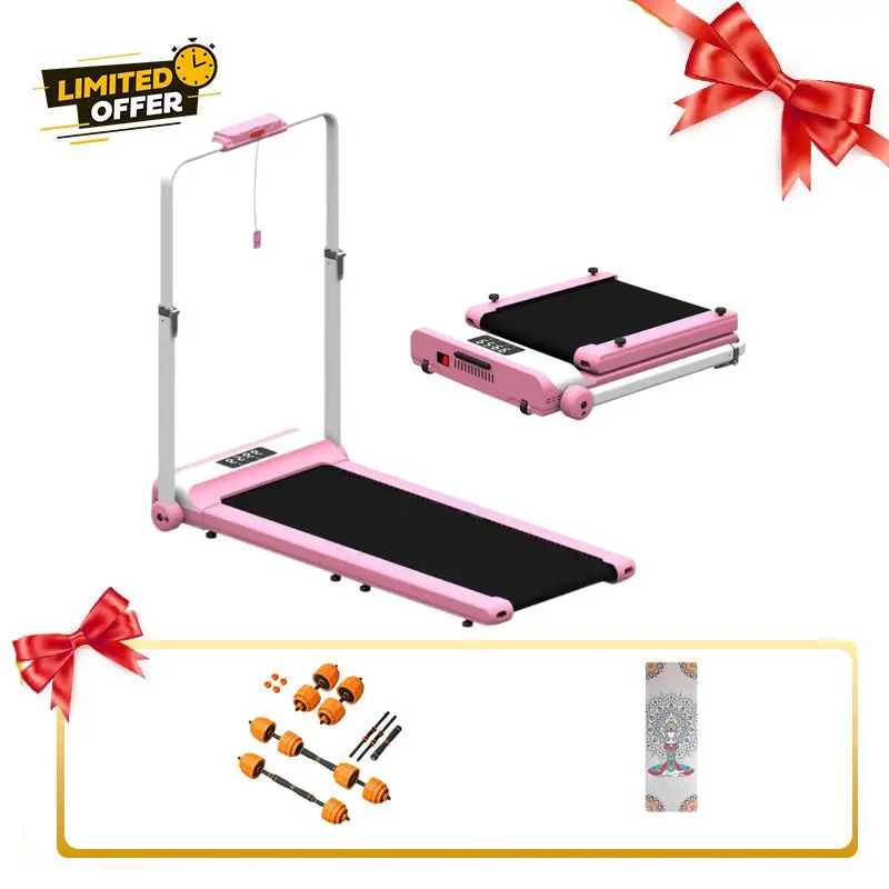 Black Bull Umwp104 Walking Pad Foldable Treadmill With Free 4-In-1 Adjustable Dumbbell Fitness Equipment - 40Kg And Yoga Mat Mix Designs 1