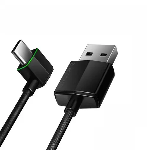 Black Shark Right-Angle Usb-C Cable Quick Charge 1