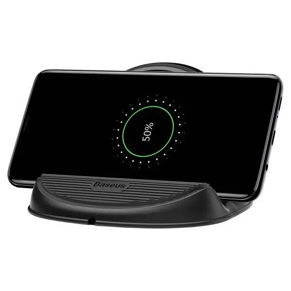 Black Wireless Charger Silicone Horizontal From Baseus  (Open Box) 1
