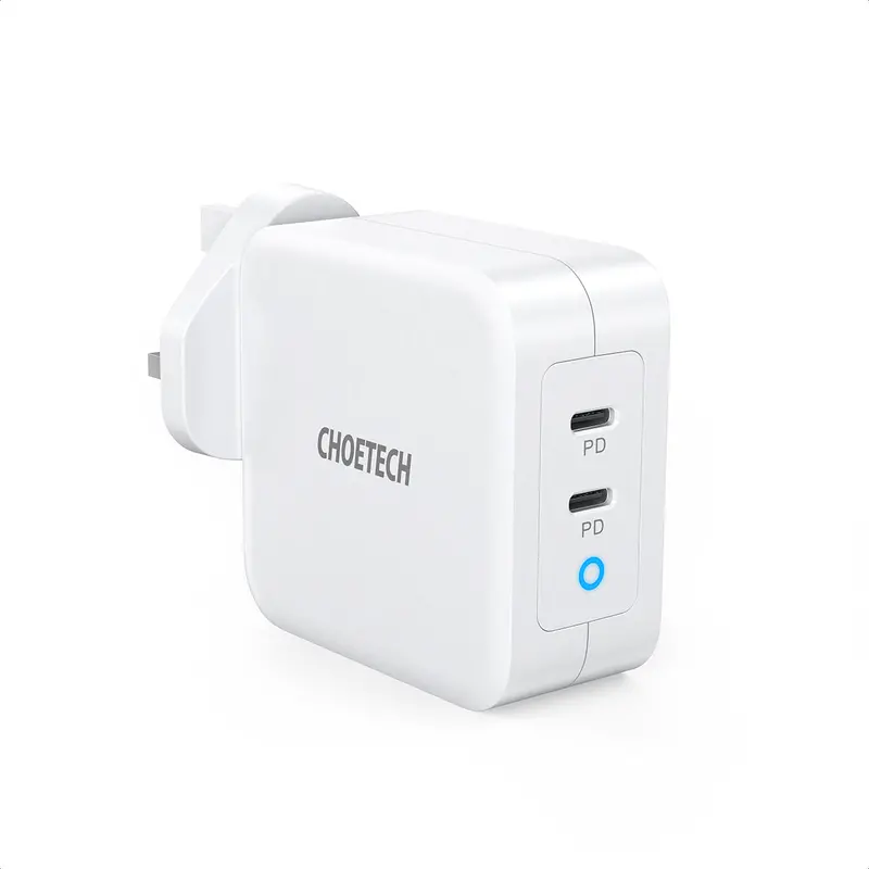 Choetech 100W Dual Usb C Port Charger - With Cc Cable - White 1