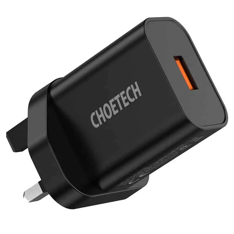 Choetech 18W Usb-A Charge + Ac Cable - Black 1