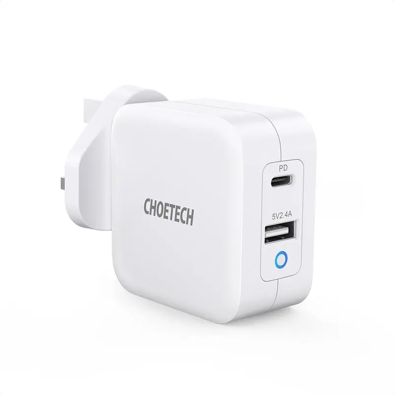 Choetech 65W Dual Usb C Port Gan Charger - White 1