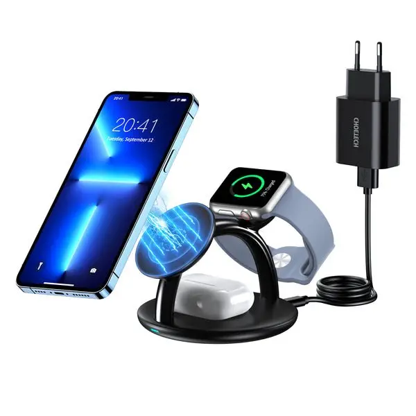 Choetech Inductive 3 In 1 Charging Station (T587-F) 1
