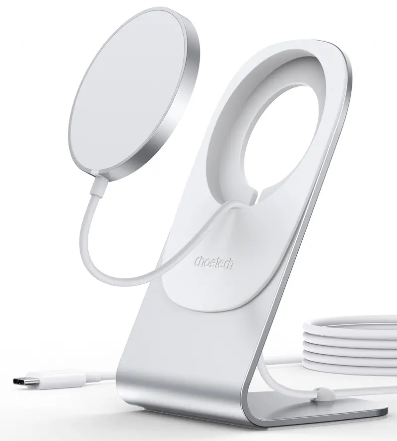 Choetech Magnetic Fast Wireless Charging Stand Holder With 5Ft Usb-C Cable For Iphone 12 (H047+T517) T511-S 1