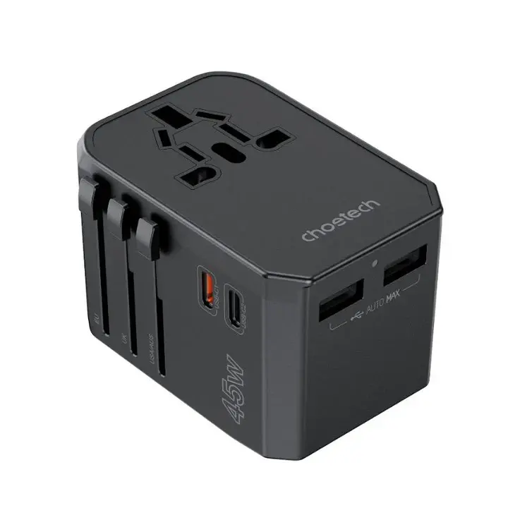 Chotech Pd45w 2C+2A Travel Wall Charger - Black 1