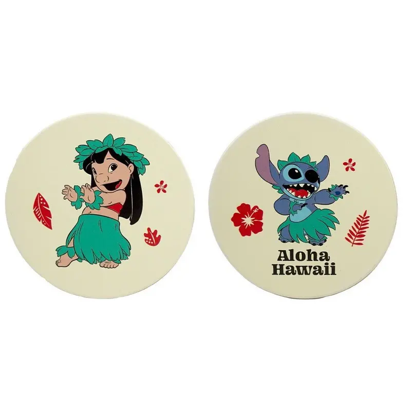 Coasters Set Of 2 Ceramic Boxed - Disney (Lilo & Stitch) 1